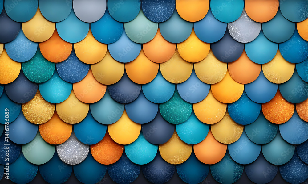 Poster dazzling abstract texture background with colorful scales