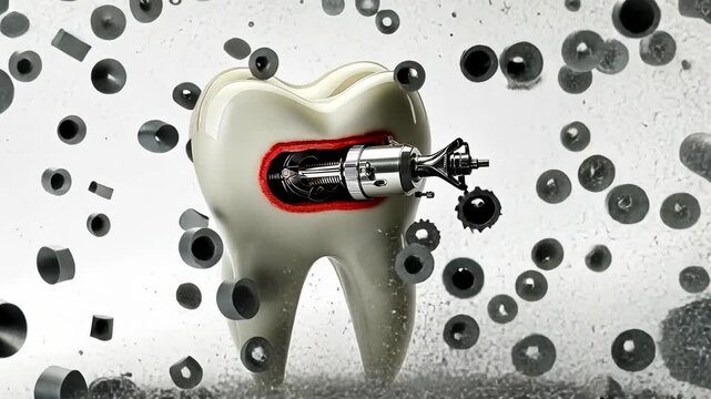 Crown dental, Implant procedure, Tooth restoration. Oral health. Crowns resist masticatory pressure. Implants enhance teeth functionality. Restoration improves oral hygiene
