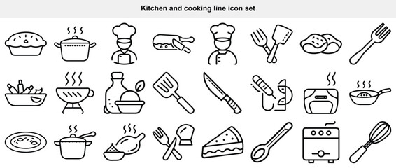  Kitchen and Cooking Icons Vector Set