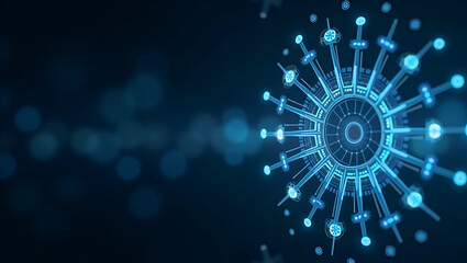 Dynamic AI Training Framework: Advanced Learning Systems & Simulated Environments for Digital Innovation - Stock Photo with Left Space