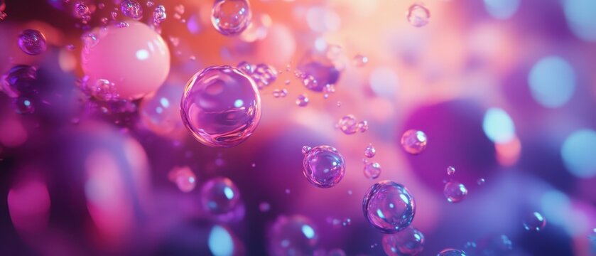Bubbles in vibrant colors creating an abstract background design, perfect for creative projects, wallpapers, and digital art themes.