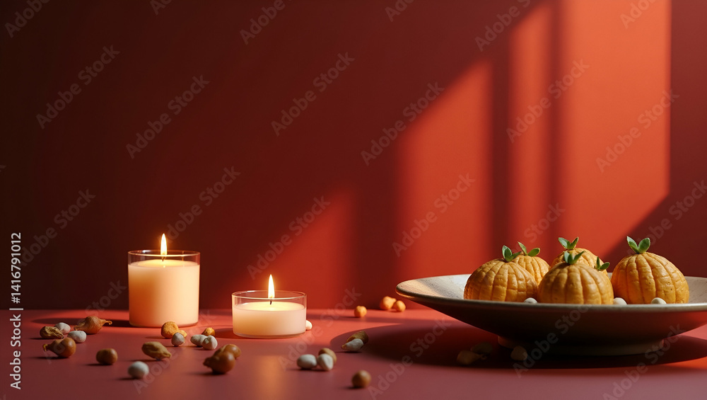 Poster elegant representation of vesak almsgiving ceremony blending structured ritual practices with sophis