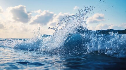Fototapeta premium Wave splashing in the sea