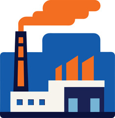 Obraz premium Factory icon illustration on transparent background