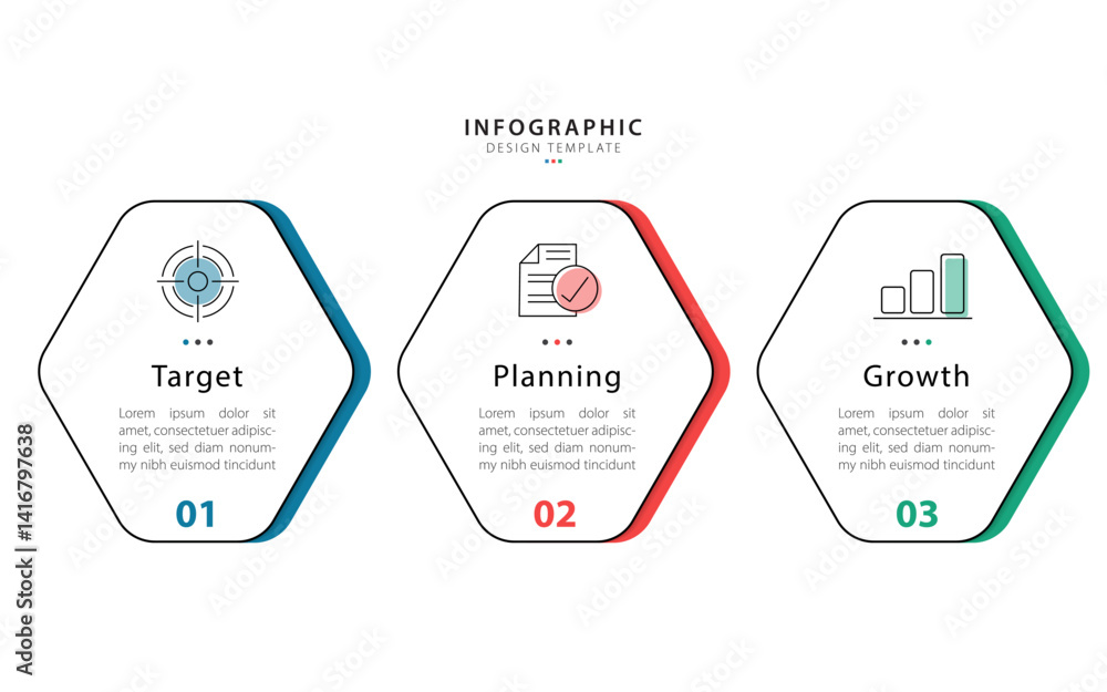 Poster timeline creator infographic template. 3 step timeline journey, calendar flat simple infographics de
