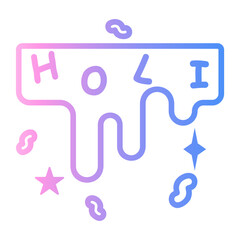 Fototapeta premium holi Line Gradient Icon