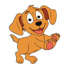 Fototapeta premium Cute Dog Animal Cartoon