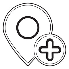 Fototapeta premium icon of locations in line