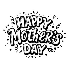 Bold, stylized graphic perfect for Mother's Day marketing or social media posts. Use for advertising, print, or web.