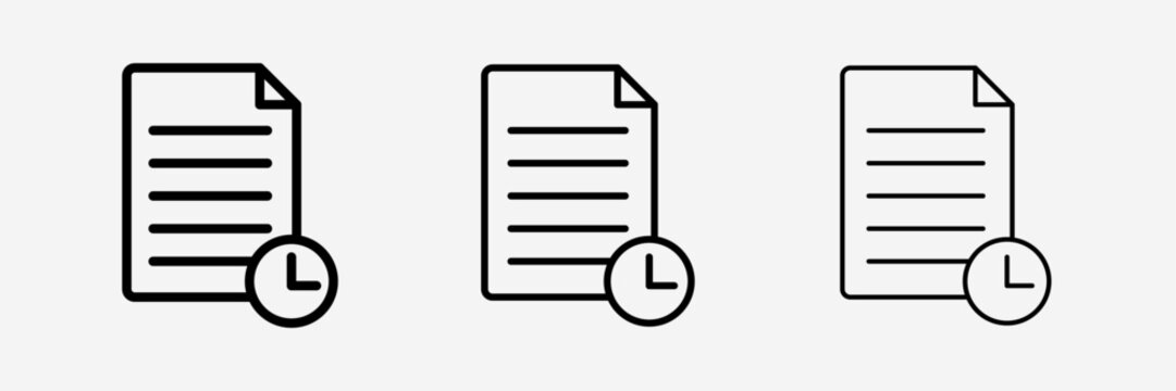 Task pending icon Vector Illustration In Trendy Design stroke bold, light and thin.