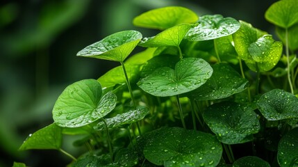 A Gotu Kola plant thriving in a garden, perfect for those interested in cultivating medicinal herbs,