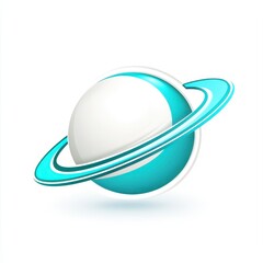 Abstract Planet with Ring Icon