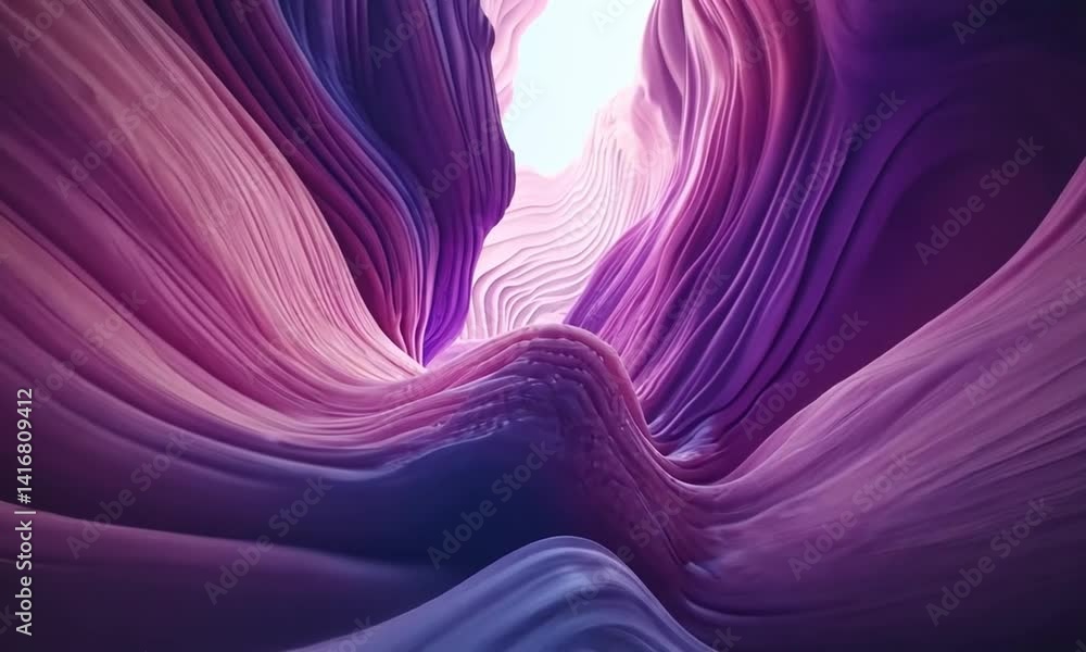 Aufkleber purple curved cliff-line passageway created with generative ai technology