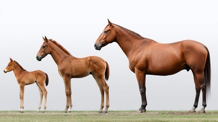 Fototapeta premium Growth Stages of a Horse