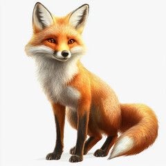 Obraz premium red fox isolated on white