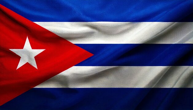 Cuban flag background with wavy texture