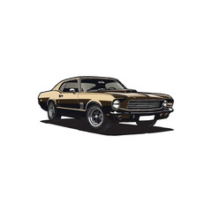 cool classic car illustration design