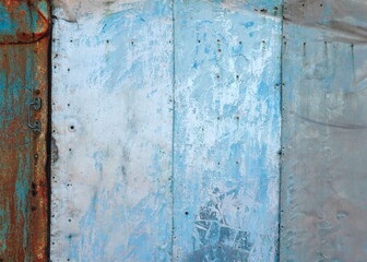 Rusty Metal Texture Weathered Close-Up Blue Industrial Surface
