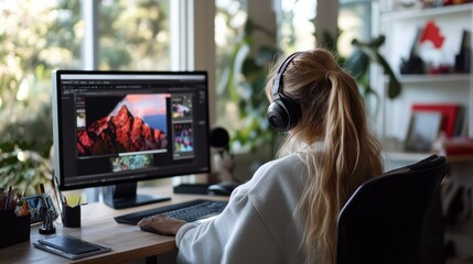 Art students using online platforms for digital art critique and feedback,