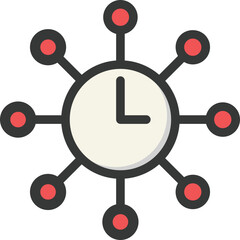 Time Management Filled Line Icon