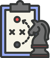 Project Strategy Filled Line Icon