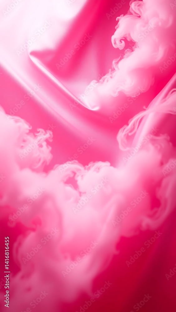 Poster abstract pink and white clouds or smoke texture background with a soft gradient.