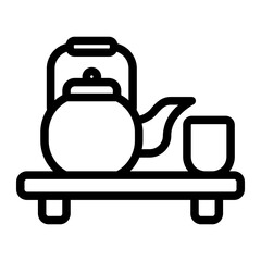 tray Line Icon