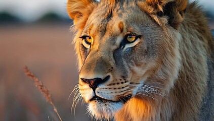 Fototapeta premium Lioness in the Golden Light