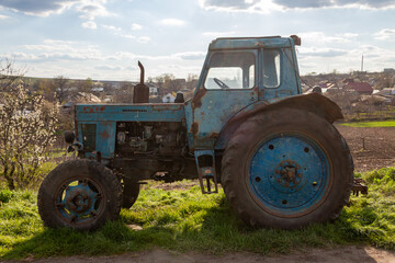old rusty tractor