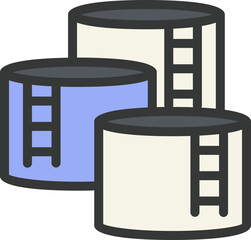 Fototapeta premium Oil Tanks Filled Line Icon