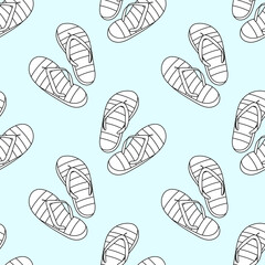 Black and white flip flop pattern for summer coloring