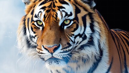 Obraz premium Intense stare of Siberian tiger
