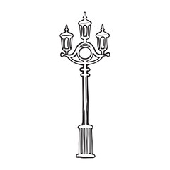 Lamppost Vector illustration. Lamppost vector in cartoon style isolated on white background