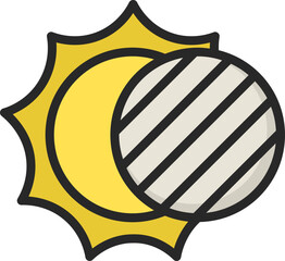 Eclipse Filled Line Icon
