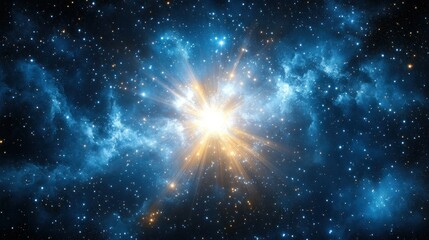 Cosmic explosion in deep space