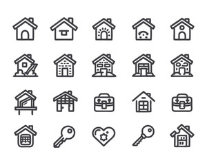 Fototapeta premium house icon set