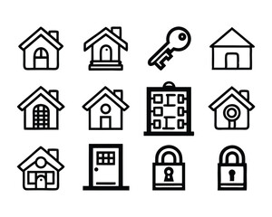 house icon set