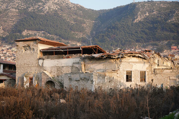 Damaged building in Antakya, Hatay after 6 February 2023 Earthquakes