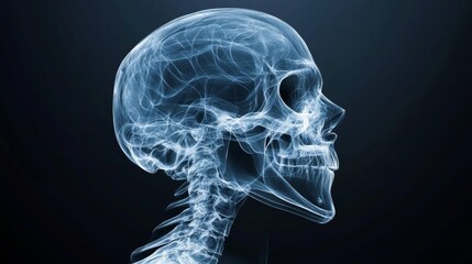 X-ray image of human skeleton used in medicine