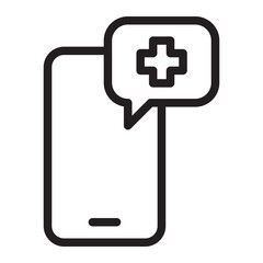 Fototapeta premium mobile Line Icon