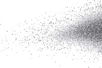 Obraz premium A cloud of tiny black particles scattered on a white background