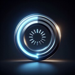 Loading Screen Wallpaper - Loading Program or Booting Up a Device like Phone or Desktop - Waiting Page Screensaver - Loading Visualization with Icon - Futuristic Design