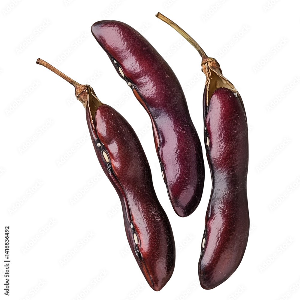 Poster flageolet beans arranged closely showcasing their glossy texture and rich color. isolated on white b