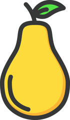 Pear Filled Line Icon