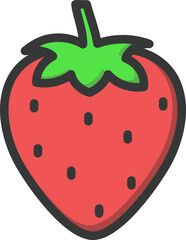 Strawberry Filled Line Icon