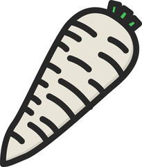 Parsnip Filled Line Icon