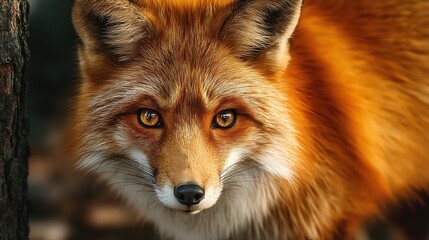 Fototapeta premium Close-up view of a red fox