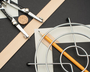 Still life with a circinus, compasses, and pencil	