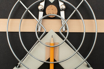 Still life with a circinus, compasses, and pencil	