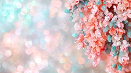 Obraz premium Delicate Floral Arrangement with Glimmering Bokeh Background